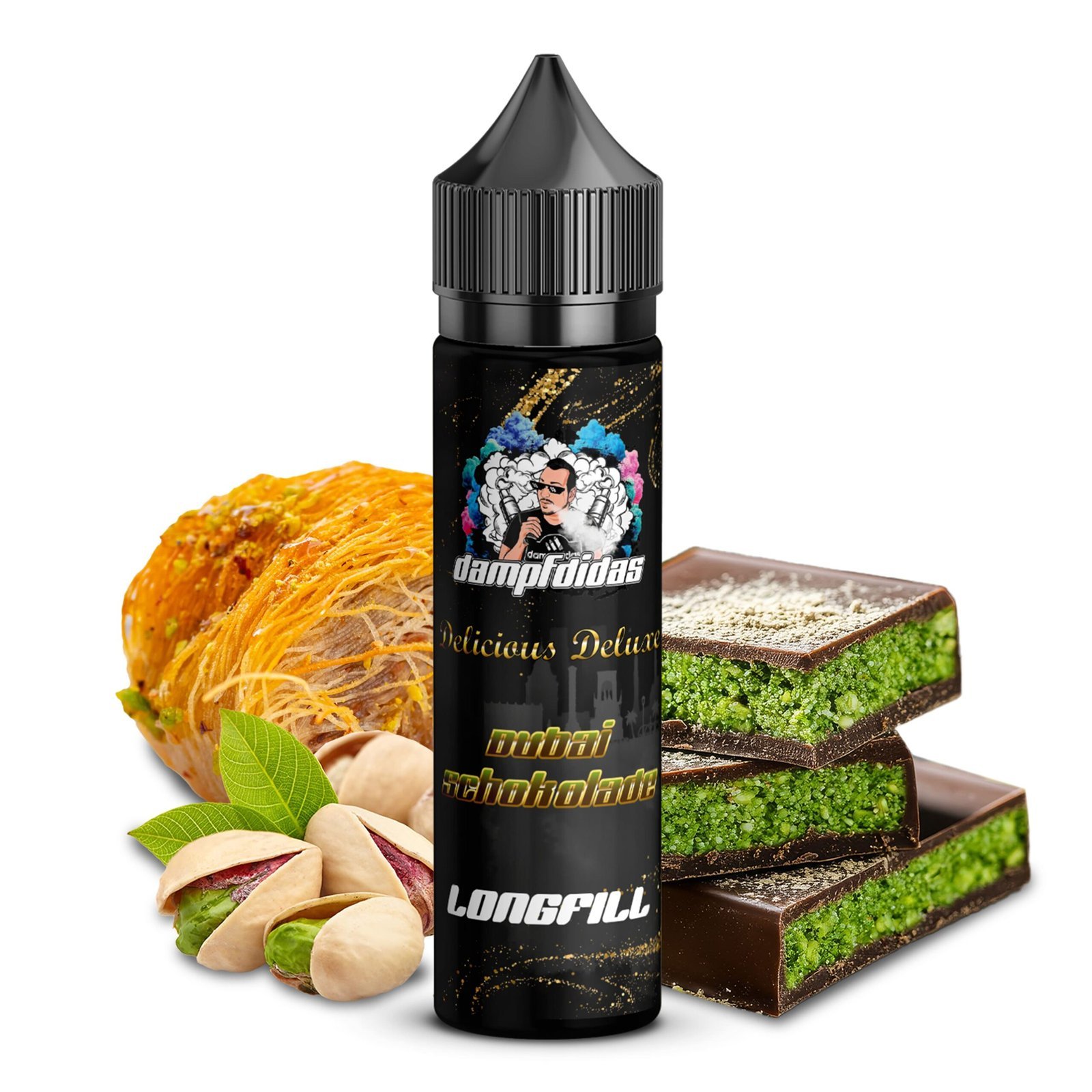 dampfdidas-dubai-schokolade-10ml-aroma-longfill-scaled-1.jpg Dampfdidas - Dubai Schokolade 10ml Aroma Longfill - Image 1