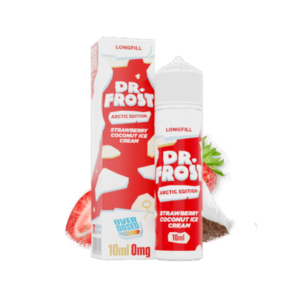 Dr. Frost Longfill - Strawberry Coconut Ice Cream - Overdosed 10ml Aroma in 60ml Flasche