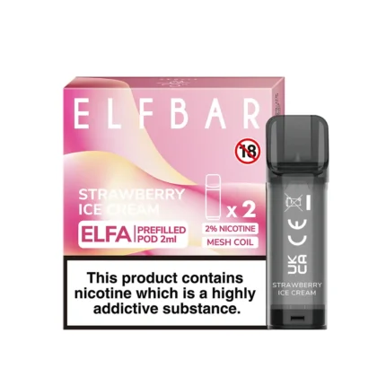 Elfbar Elfa Einweg Pod - Strawberry Ice Cream - 20mg Nikotinsalz 2ml