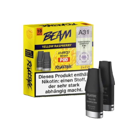 Revoltage Beam Pod - Yellow Raspberry - 10mg Hybrid Nikotinsalz 2ml