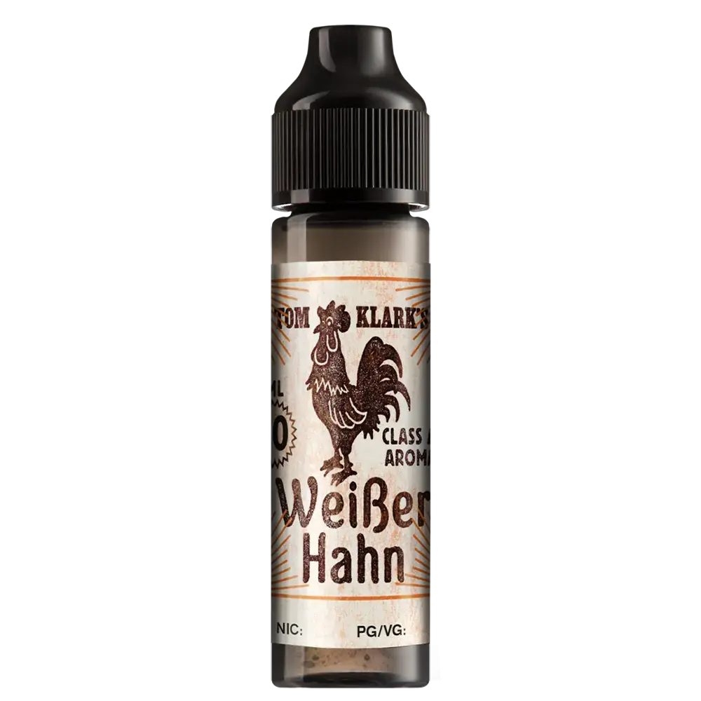 tom-klark-weiber-hahn-10ml-aroma-in-60ml-flasche.webp Tom Klark Weißer Hahn 10ml Aroma in 60ml Flasche - Image 1