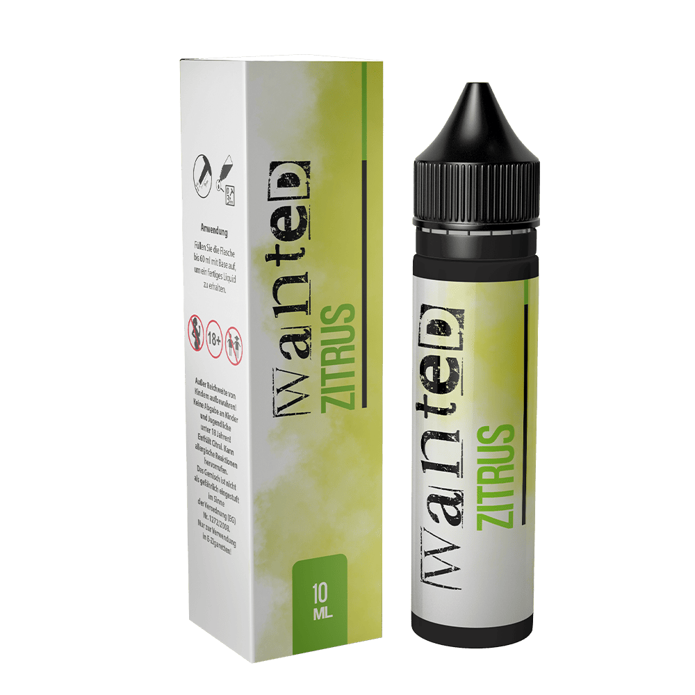 wanted-zitrus-10ml-aroma-longfill.png Wanted - Zitrus 10ml Aroma Longfill - Image 1
