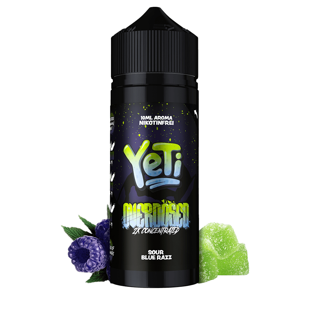 yeti-overdosed-aroma-longfill-sour-blue-razz-10ml-in-120ml-flasche.png Yeti Overdosed Aroma Longfill - Sour Blue Razz - 10ml in 120ml Flasche - Image 1